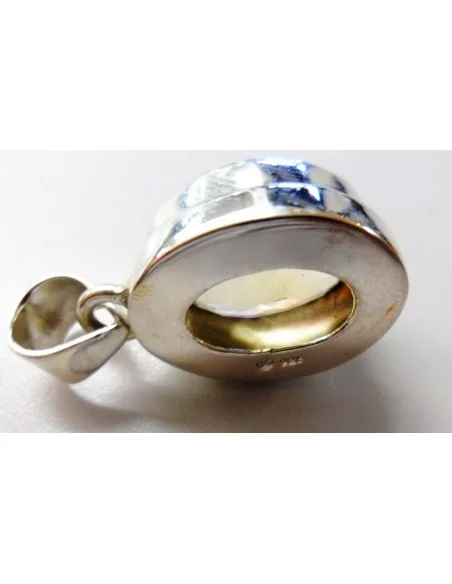 Citrine gemme pendentif argent