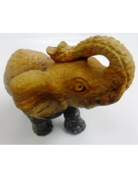 Éléphant en bois fossilisé