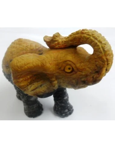 Éléphant en bois fossilisé