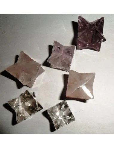 Merkaba en cristal de roche 20 à 25mm