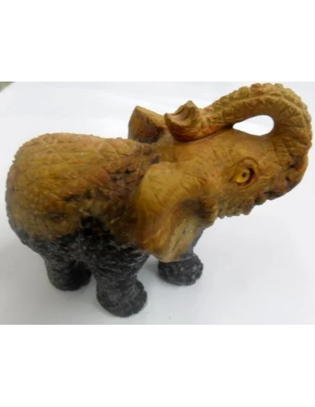 Éléphant en bois fossilisé