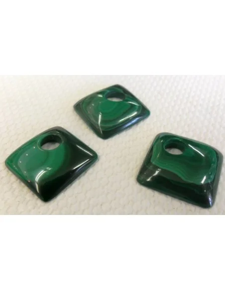 Malachite pendentif cabochon carré