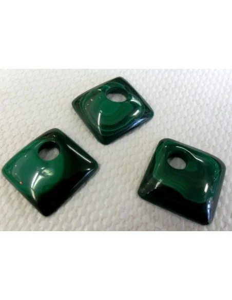 Malachite pendentif cabochon carré