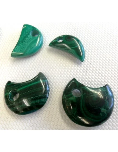 Malachite lune pendentif