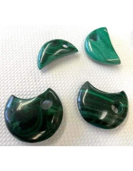 Malachite lune pendentif