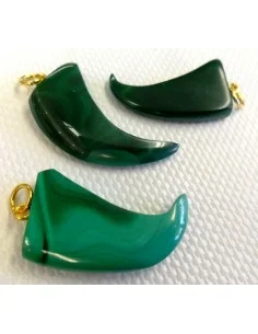 Malachite dent pendentif 2
