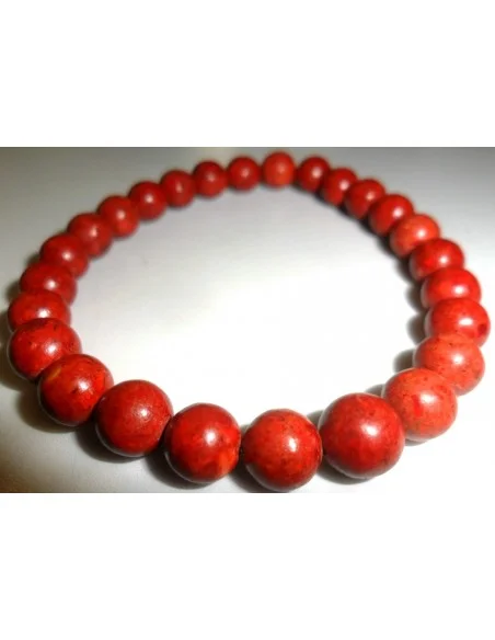 Bracelet Corail rouge homme 8mm Bracelet Corail rouge homme 8mm
