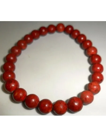 Bracelet Corail rouge homme 8mm Bracelet Corail rouge homme 8mm