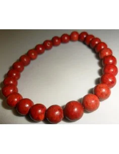 Bracelet Corail rouge homme 8mm 2