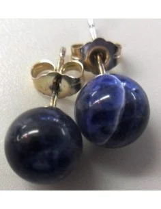 Sodalite boucles oreilles pouce argent