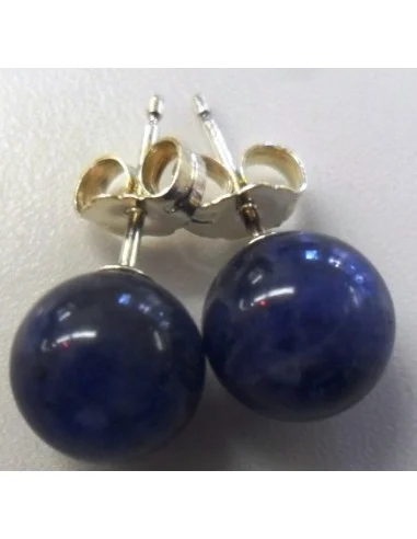 Sodalite boucles oreilles pouce argent