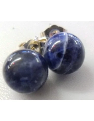 Sodalite boucles oreilles pouce argent