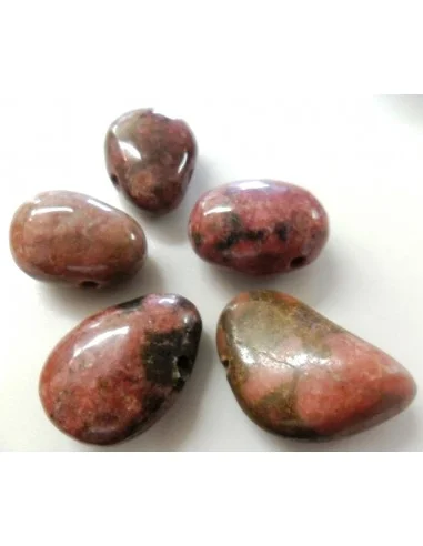 Rhodonite percé, pendentif