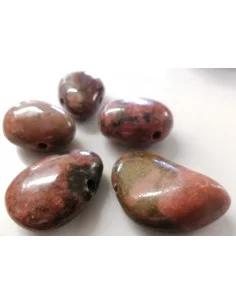 Rhodonite percé, pendentif