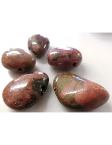 Rhodonite percé, pendentif