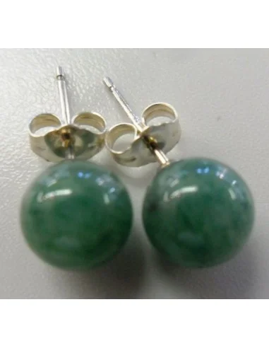 Aventurine boucles 8mm argent