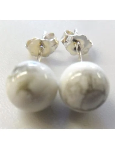 Boucles d'oreilles pouce magnésite 8mm