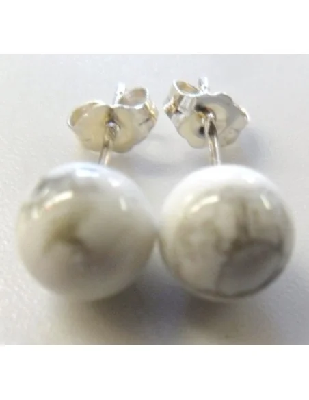 Boucles d'oreilles pouce magnésite 8mm Boucles d'oreilles pouce magnésite 8mm