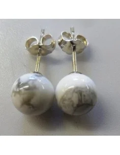 Boucles d'oreilles pouce magnésite 8mm 2