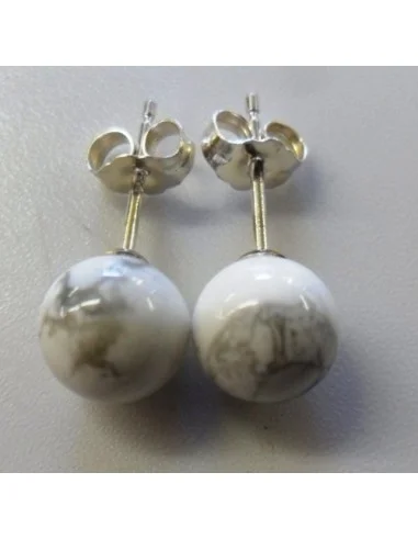 Boucles d'oreilles pouce magnésite 8mm