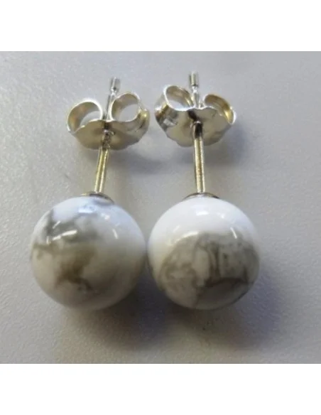 Boucles d'oreilles pouce magnésite 8mm