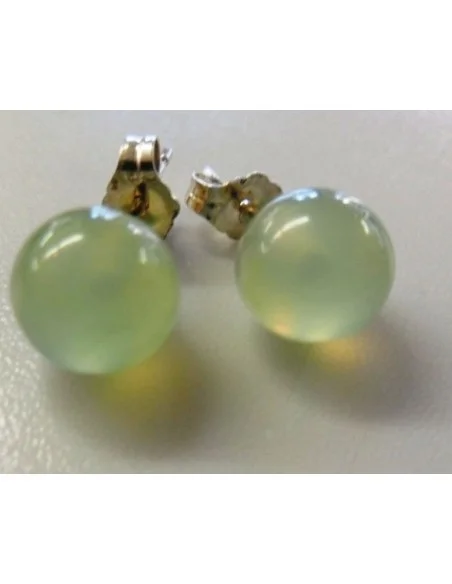 Jade boucles pouce argent 8mm