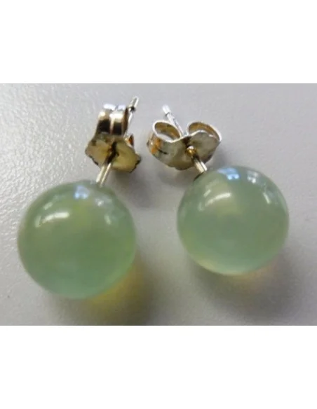 Jade boucles pouce argent 8mm