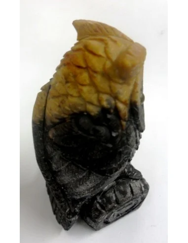 Chouette en bois fossilisé