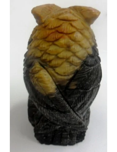 Chouette en bois fossilisé