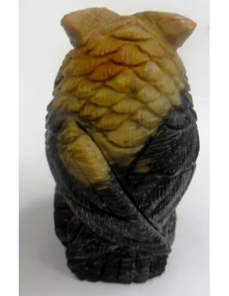 Chouette en bois fossilisé