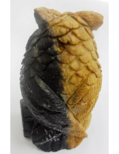 Chouette en bois fossilisé