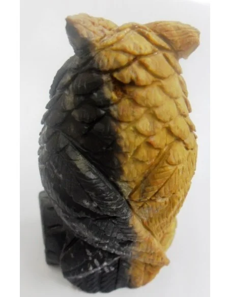 Chouette en bois fossilisé