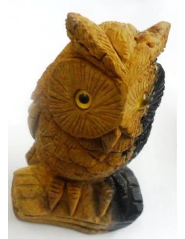 Chouette en bois fossilisé