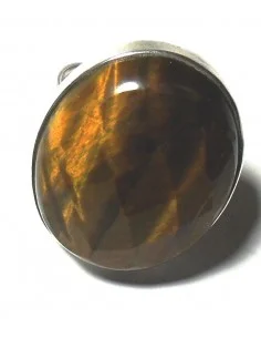 Bague oeil de tigre argent reglable 2
