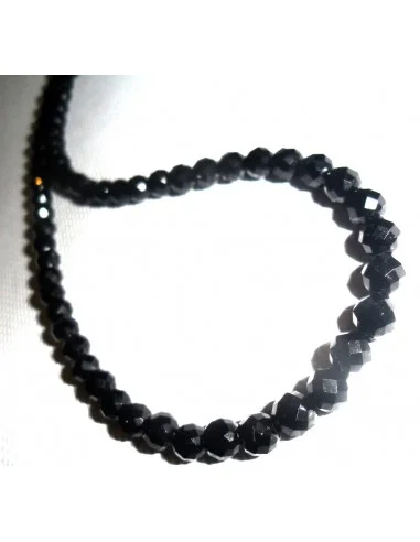Spinelle noire boule collier 8mm