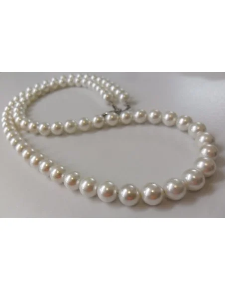 Perles blanches 8mm collier Perles blanches 8mm collier