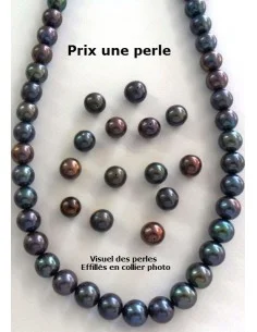 Perle noire 10mm