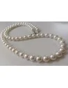 Perles blanches 8mm collier