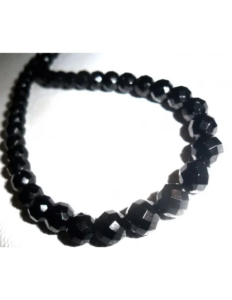 Spinelle noire boule collier 8mm Spinelle noire boule collier 8mm