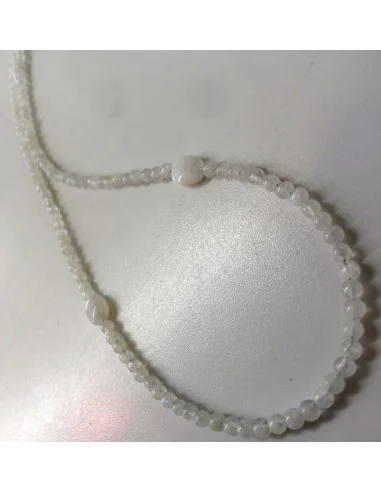 Pierre de lune collier 4mm et ovale 10mm