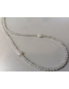 Pierre de lune collier 4mm et ovale 10mm