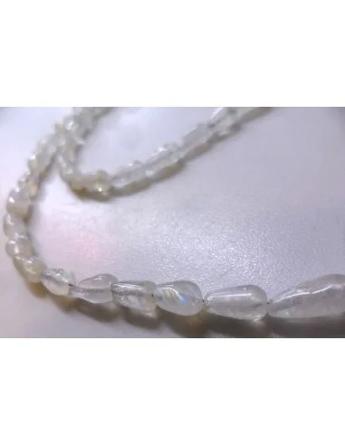 Pierre de lune arc-en-ciel collier