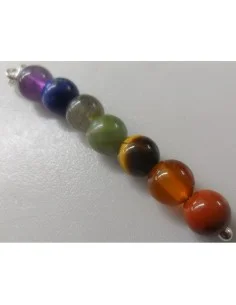Sept chakras boucles d'oreille argent