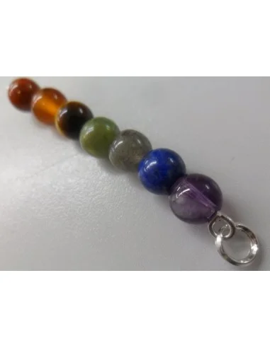 Sept chakras boucles d'oreille argent