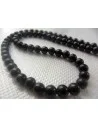 Collier en tourmaline noire boules 0,6cm