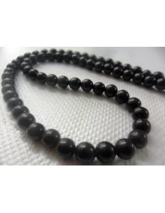 Collier en tourmaline noire boules 0,6cm 2