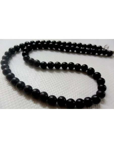 Collier en tourmaline noire boules 0,6cm Collier en tourmaline noire boules 0,6cm