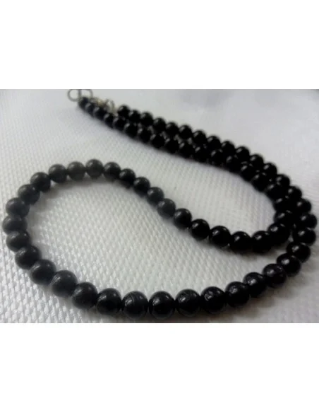 Collier en tourmaline noire boules 0,6cm Collier en tourmaline noire boules 0,6cm