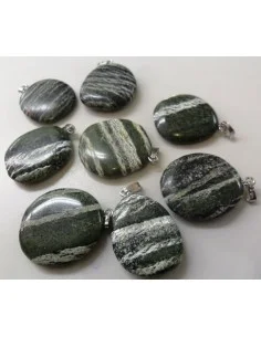 Serpentine oeil d'argent pendentif 2