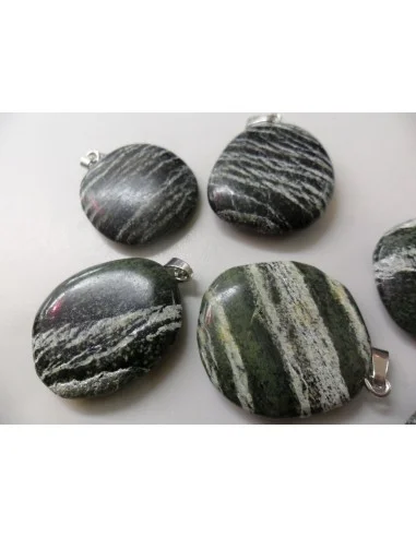 Serpentine oeil d'argent pendentif